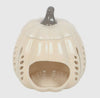 Cream Cut Out Leaf Pumpkin Oil Burner and Wax Melter