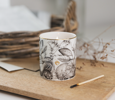 Serenity in Bone China Container - Luxury Scented Candle | Born of Botanics