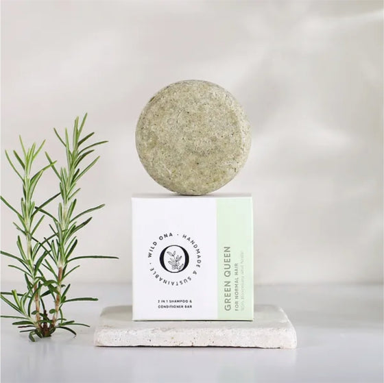 GREEN QUEEN Shampoo Bar For Oily Hair & Dry Ends Wild Ona Born of