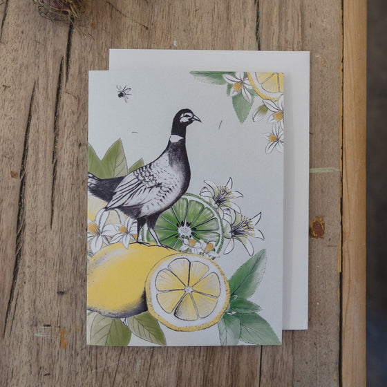 This beautifully illustrated greeting card features Freddie the pheasant as seen on all our packaging. Here Freddie is enjoying the citrus notes of our Create Candle.  